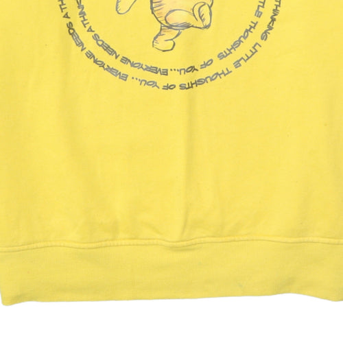 Disney Primark Womens Yellow Winnie the Pooh Pullover Sweatshirt XS