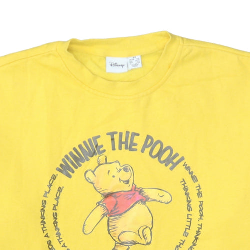 Disney Primark Womens Yellow Winnie the Pooh Pullover Sweatshirt XS