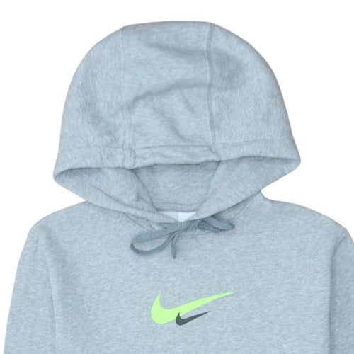 Nike Men's Grey XS Pullover Hoodie with Logo Print