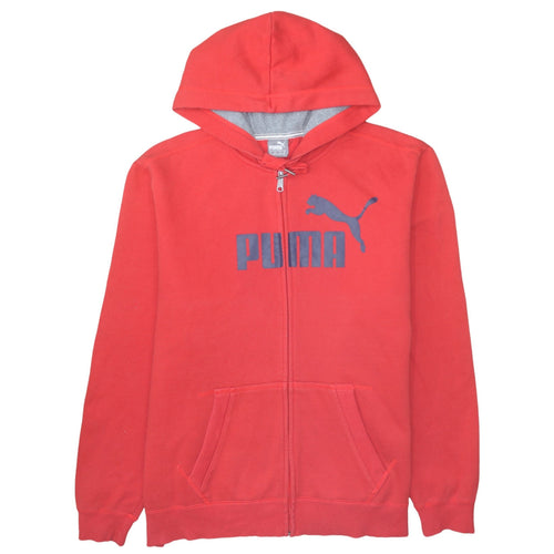 Puma Mens Red Full Zip Hoodie XXL Cotton Blend Casual Sportswear