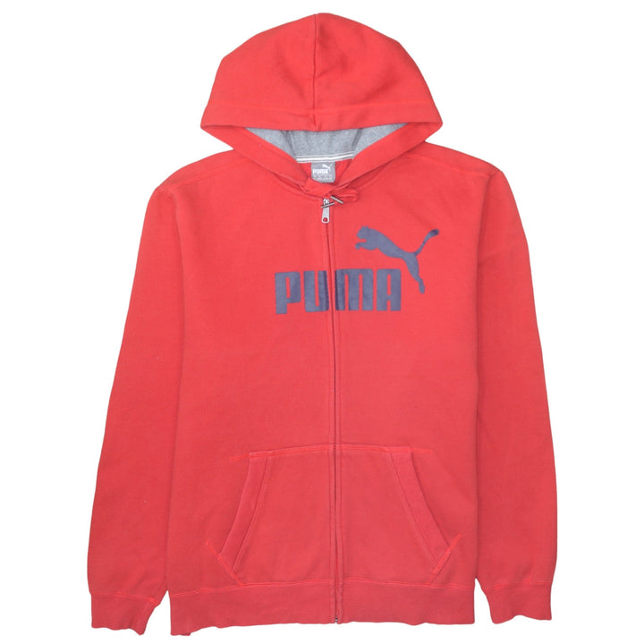 Puma Mens Red Full Zip Hoodie XXL Cotton Blend Casual Sportswear