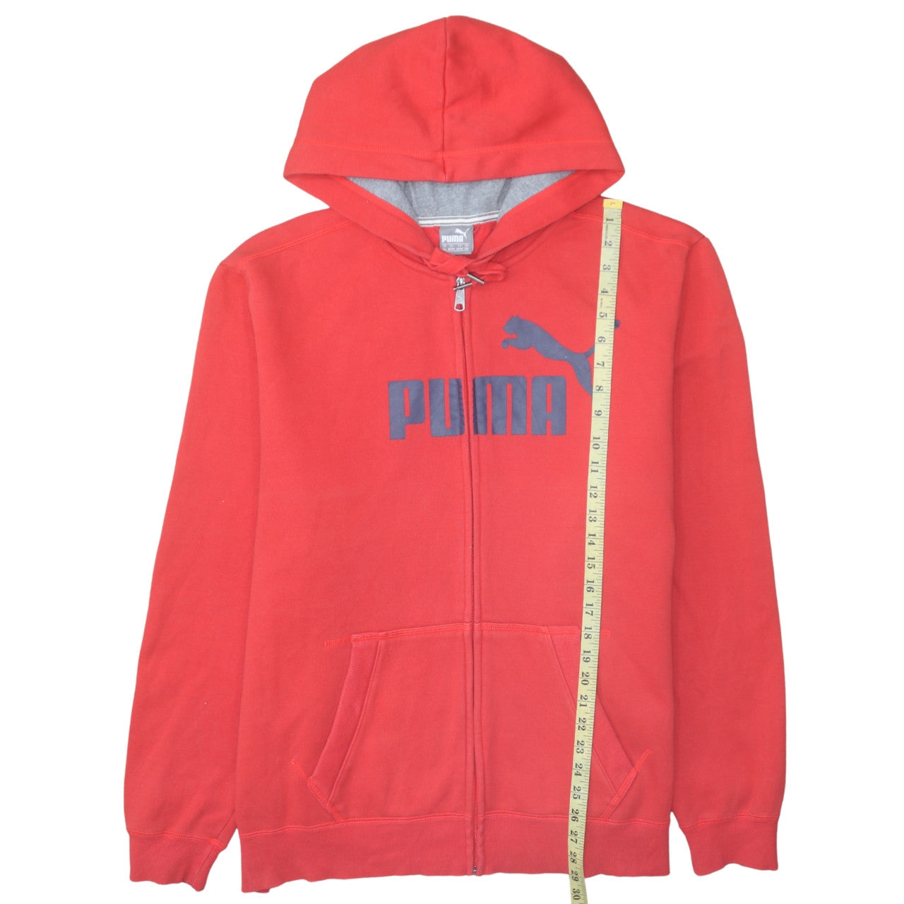 Puma Mens Red Full Zip Hoodie XXL Cotton Blend Casual Sportswear