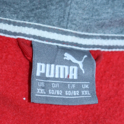 Puma Mens Red Full Zip Hoodie XXL Cotton Blend Casual Sportswear