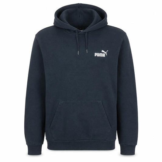 Front view of Puma Men's Black Pullover Hoodie Medium Regular Fit Sportswear