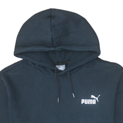 Puma Men's Black Pullover Hoodie Medium Regular Fit Sportswear