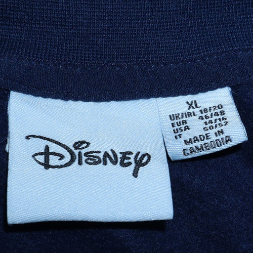 Disney Women's Navy Blue New York Donald Duck Sweatshirt XL