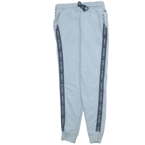 Tommy Hilfiger Men's Grey Jogger Trousers Size S Logo Tape Cotton Blend