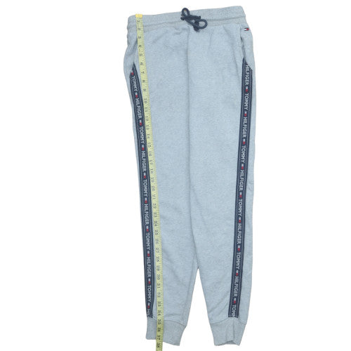 Tommy Hilfiger Men's Grey Jogger Trousers Size S Logo Tape Cotton Blend