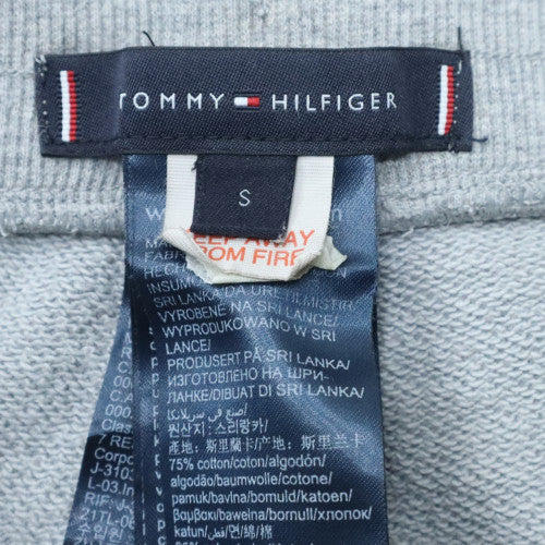 Tommy Hilfiger Men's Grey Jogger Trousers Size S Logo Tape Cotton Blend