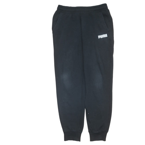 Puma Mens Black Jogger Sweatpants Size M Fleece Casual Activewear