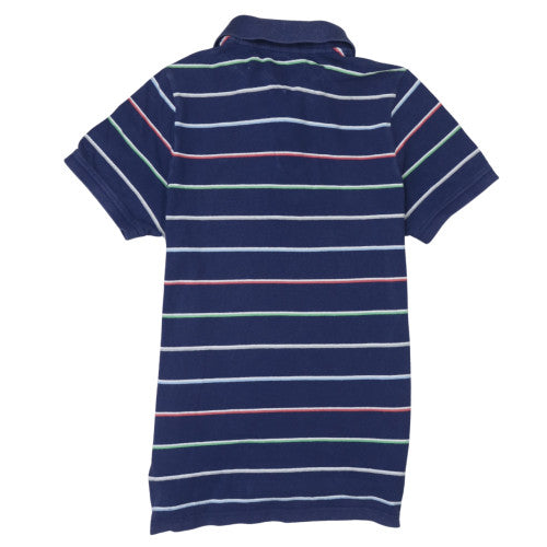 Tommy Hilfiger Men’s Blue Striped Cotton Polo Shirt Size M