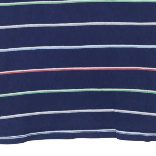 Tommy Hilfiger Men’s Blue Striped Cotton Polo Shirt Size M