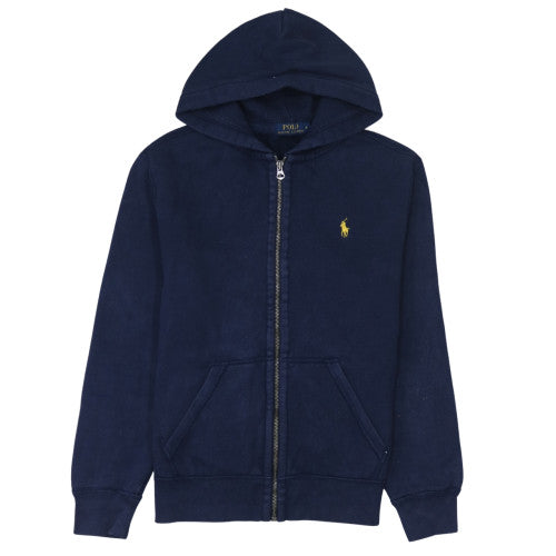Ralph Lauren Men’s Blue Full Zip Hoodie S Regular Fit Fleece Sweatshirt