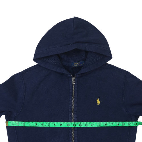 Ralph Lauren Men’s Blue Full Zip Hoodie S Regular Fit Fleece Sweatshirt