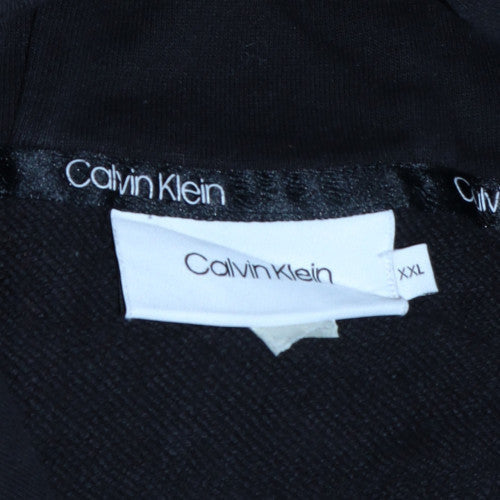Calvin Klein Men's Black 2XL Pullover Hoodie with Logo