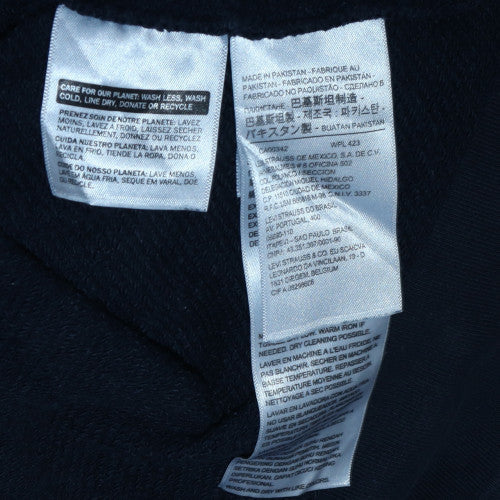 Levi's Men's Blue Pullover Hoodie Medium Logo Fleece Sweatshirt