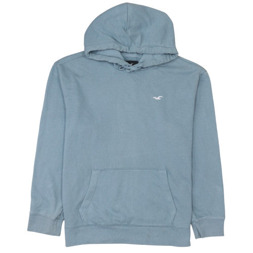 Hollister Mens Blue Pullover Hoodie XL Classic Fleece Sweatshirt