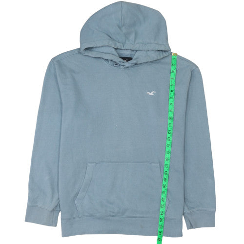Hollister Mens Blue Pullover Hoodie XL Classic Fleece Sweatshirt