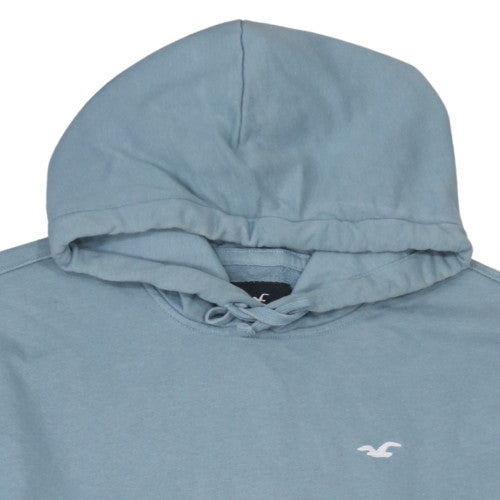 Hollister Mens Blue Pullover Hoodie XL Classic Fleece Sweatshirt