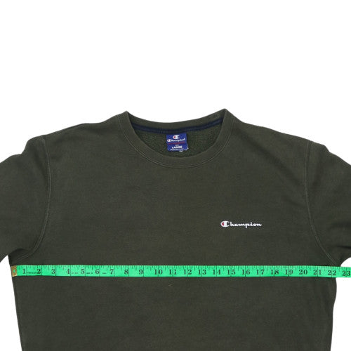 Champion Men's Green Large Crew Neck Pullover Sweatshirt
