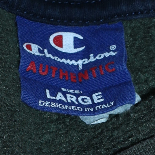 Champion Men's Green Large Crew Neck Pullover Sweatshirt