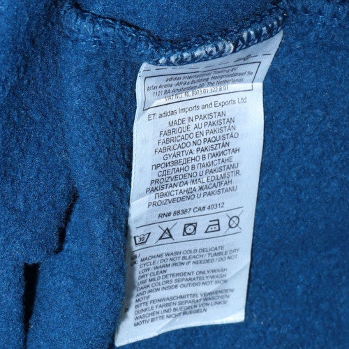 Adidas Men Blue XS Pullover Sweatshirt with Logo Stripes