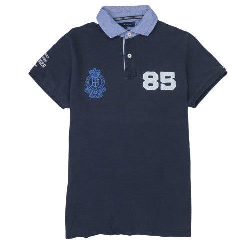 Tommy Hilfiger Mens Blue Slim Fit Polo Shirt Size M