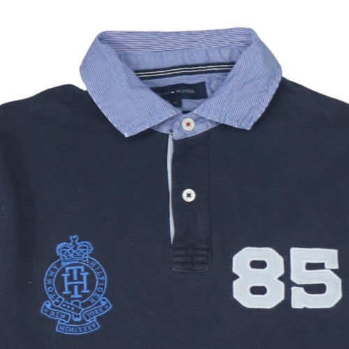Tommy Hilfiger Mens Blue Slim Fit Polo Shirt Size M