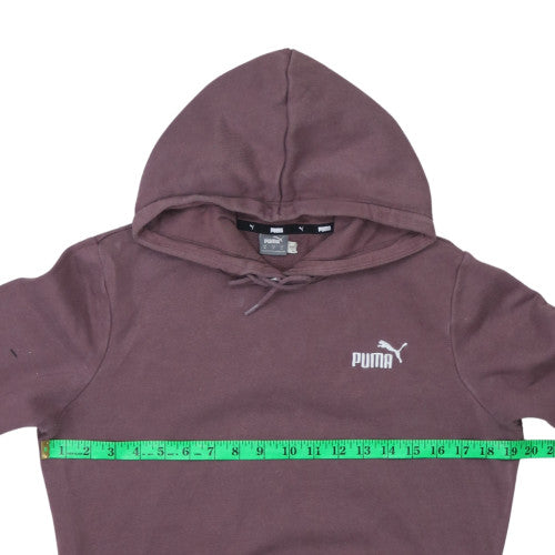 Puma Men's Brown Pullover Hoodie Medium Fleece Logo Sweatshirt