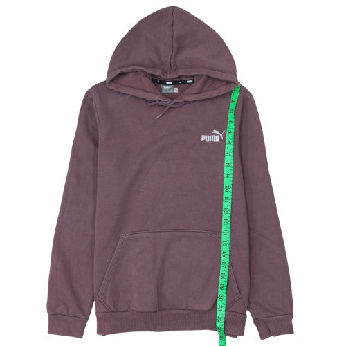 Puma Men's Brown Pullover Hoodie Medium Fleece Logo Sweatshirt