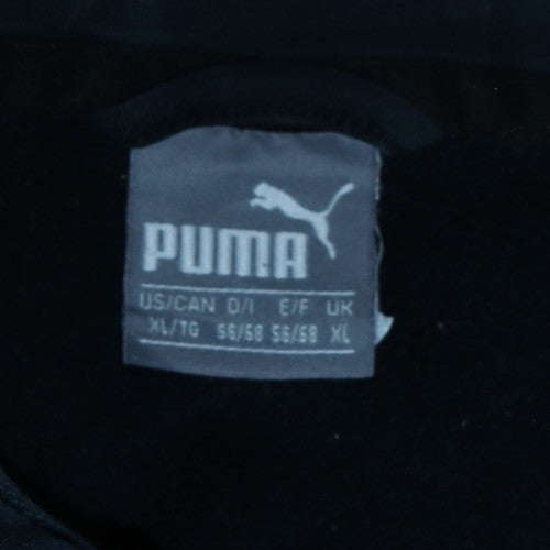 Puma Men's Black XL Full Zip Hoodie with Logo Graphic