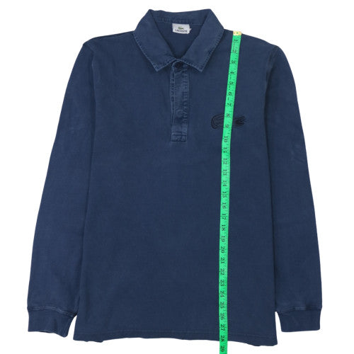 Lacoste Men's Blue Long Sleeve Collared Cotton Shirt L