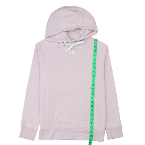 Under Armour Womens Pink Pullover Hoodie Small Relaxed Fit