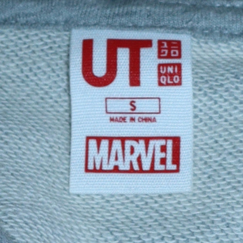 Uniqlo Marvel Men's Grey Pullover Hoodie Size S Regular Fit