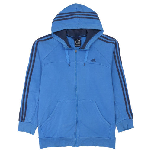 Adidas Men Blue XL Full Zip Hoodie Performance Essentials