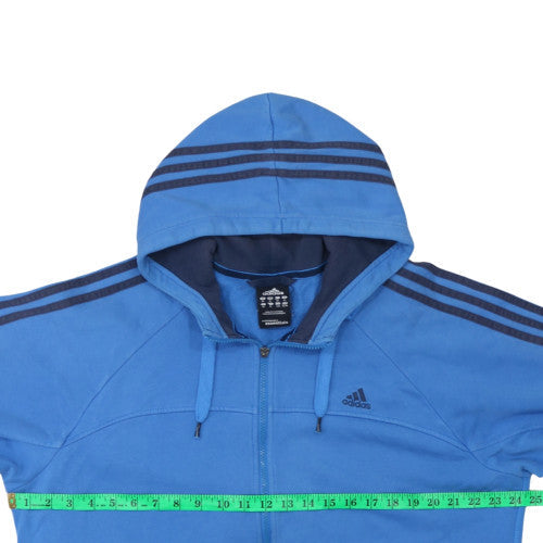 Adidas Men Blue XL Full Zip Hoodie Performance Essentials