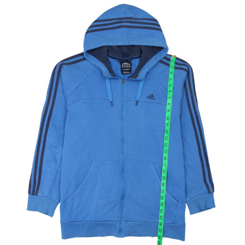 Adidas Men Blue XL Full Zip Hoodie Performance Essentials