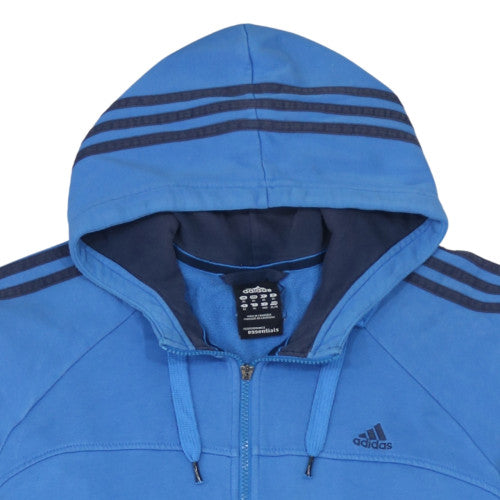 Adidas Men Blue XL Full Zip Hoodie Performance Essentials