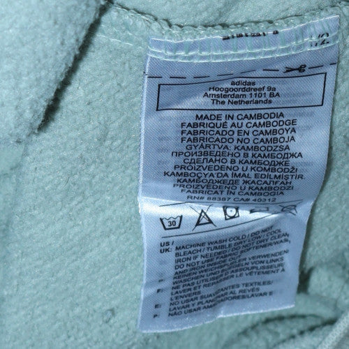 adidas Men's Green Pullover Hoodie Size S Fleece Logo Sweatshirt