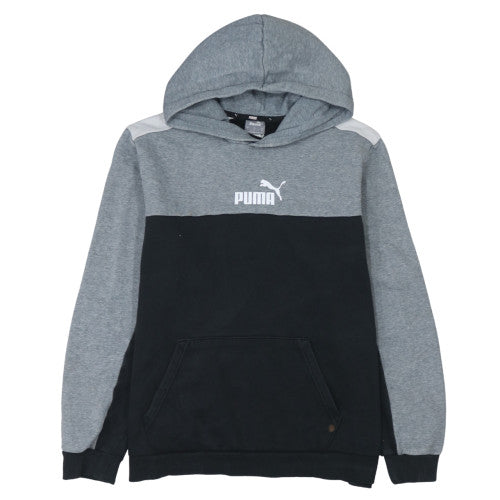 Puma Men's Grey Pullover Hoodie L Sports Fleece Sweatshirt