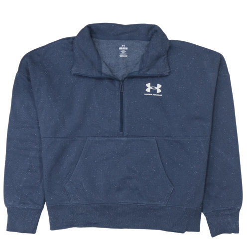 Under Armour Mens Blue 1/4 Zip Fleece Sweatshirt Size M