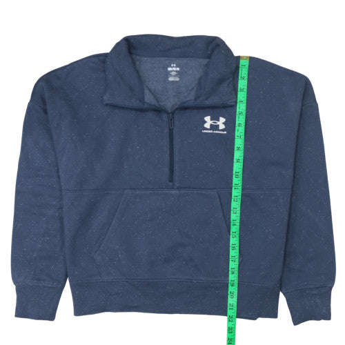 Under Armour Mens Blue 1/4 Zip Fleece Sweatshirt Size M