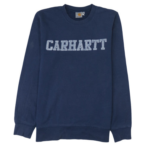 Carhartt Men's Blue Small College Logo Pullover Sweatshirt