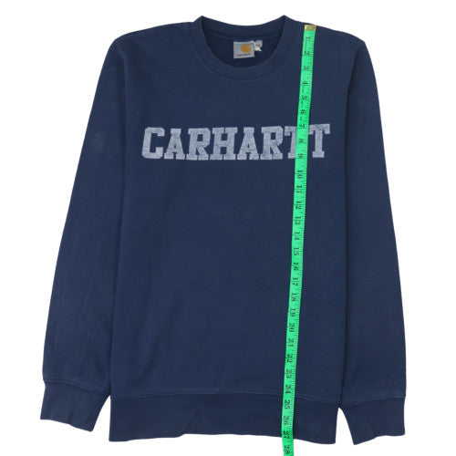 Carhartt Men's Blue Small College Logo Pullover Sweatshirt