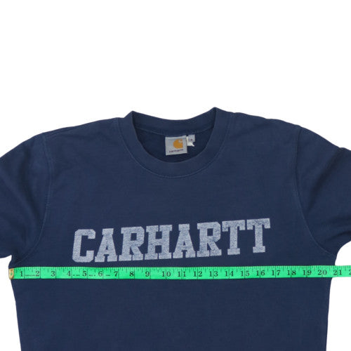 Carhartt Men's Blue Small College Logo Pullover Sweatshirt