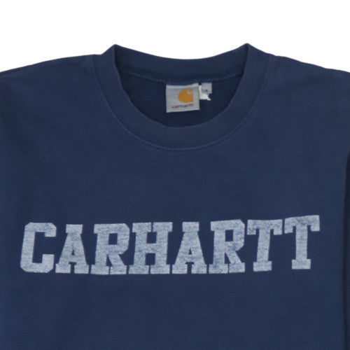 Carhartt Men's Blue Small College Logo Pullover Sweatshirt