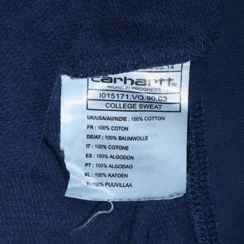 Carhartt Men's Blue Small College Logo Pullover Sweatshirt