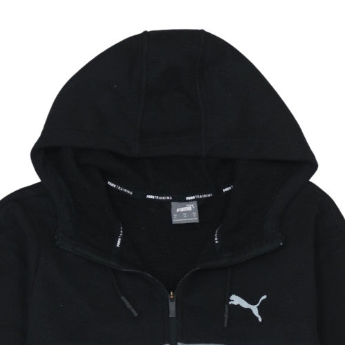 Puma Men's Black Grey Full Zip Hoodie XL Sports Fleece