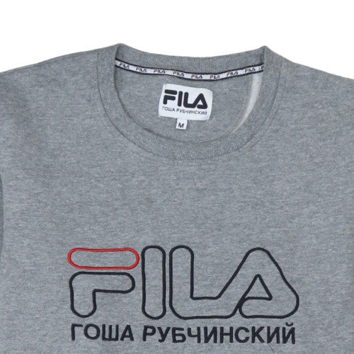 FILA Mens Grey Embroidered Logo Pullover Sweatshirt Size M