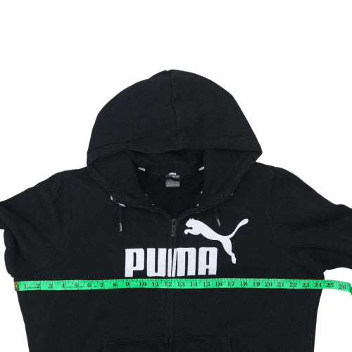 Puma Men's Black XL Full Zip Hoodie with Logo and Pockets